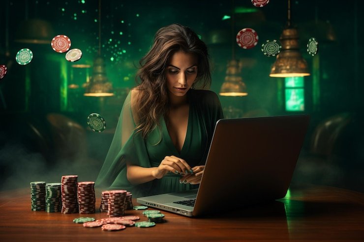 Live Sic Bo table with three dice on felt